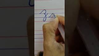 How to write in 4-line English notebook..write cursive letter 'Z' capital and small