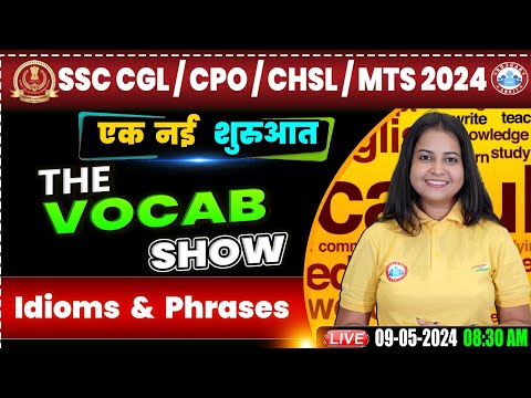 SSC CPO & CGL 2024, MTS English Class, CHSL English Vocabulary, Idioms & Phrases English Class