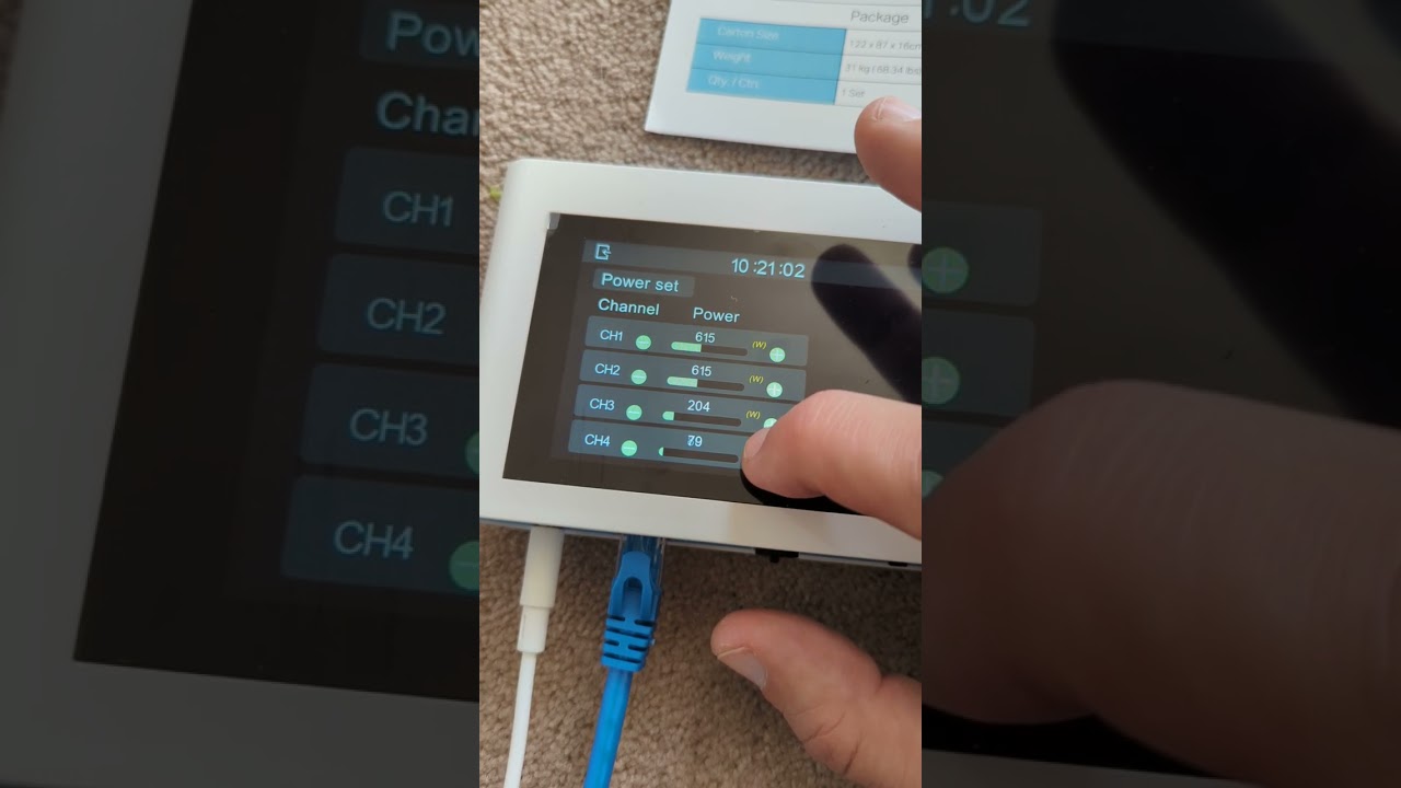 Initial setup: setting power settings for Grand Master Controller