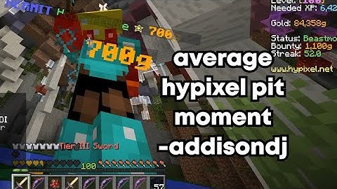 I try to record a video then get venom hopped on by a pres 33 (hypixel pit suffering)
