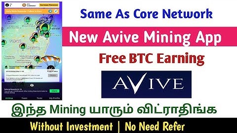 Avive Mining Airdrop Free BTC Earning Same As Core Network Don