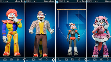 FNAF AR Circus Security Breach Animatronics Workshop Animations