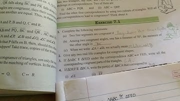 If ABC E FED under the correspondence ABC - FED, write all the corresponding congruent parts