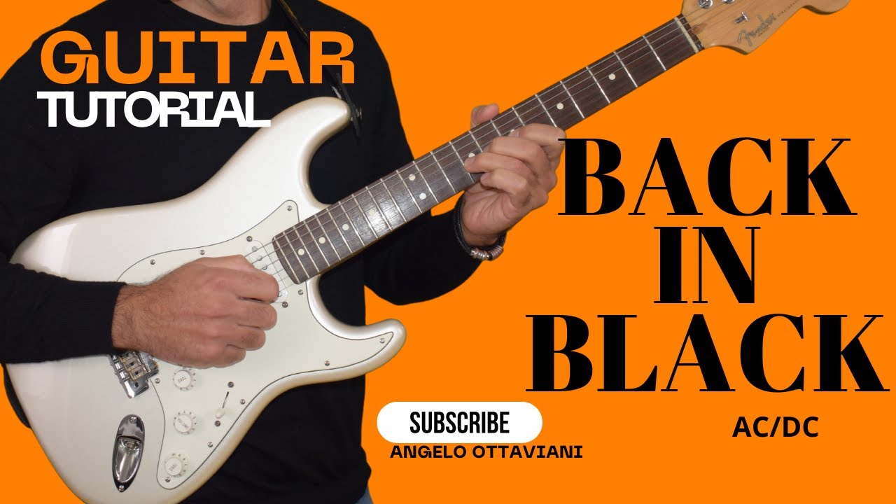 BACK IN BLACK AC/DC TUTORIAL ELECTRIC GUITAR YouTube