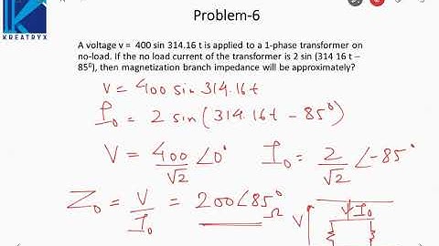 Transformer Problem Solving   Electrical Machines Kapsule 720p