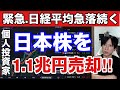 8/21【緊急事態、日経平均急落続くか】個人だけ1.1兆円日本株売り→海外勢は爆買い。ソフトバンクG急落。パウエルリスク警戒でドル円147円。米国株、ナスダック、仮想通貨ビットコイン弱い