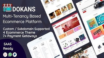 DOKANS v1.2.5 - Multitenancy Based Ecommerce Platform (SAAS)