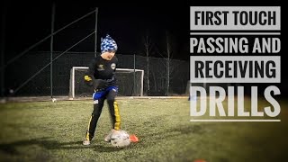 Passing & Receiving Drills | Improve first touch | Soccer training U9 | U10