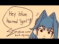 Blue haired girl  kronfau animatic hololive