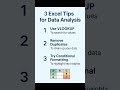 3 Excel Tips for Data Analysis You Wish You Knew Earlier! 💡 #Shorts #ExcelTips