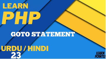 PHP Goto Statement Tutorial in Hindi / Urdu