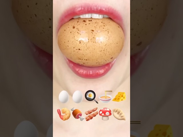 ASMR REAL EMOJI EATING #asmr #mukbang #food #shorts @DangbeeEATING.