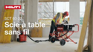 Coupes rapides. Lignes nettes. Sans fil. | Scie à table sans fil Hilti SCT 60-22