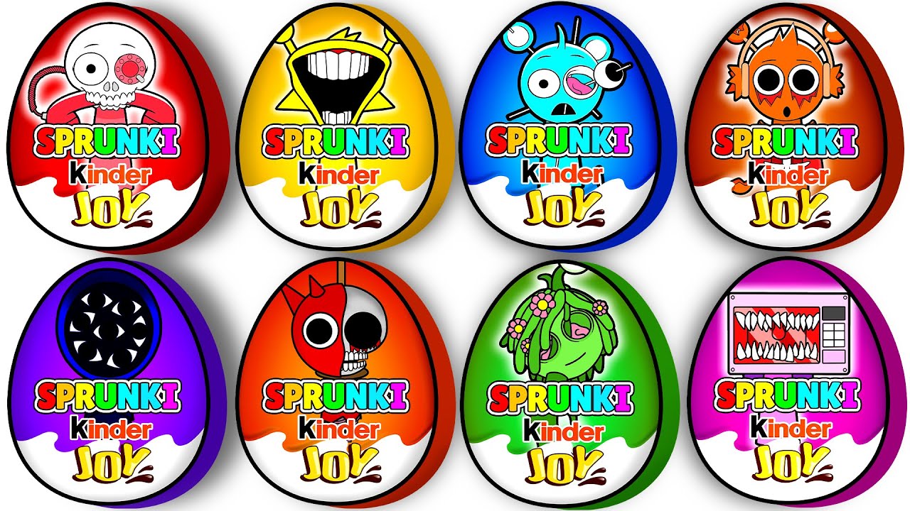 ✨ Paper DIY ✨ Rainbow Incredibox Sprunki x Kinder Joy Suprised Egg Unboxing ASMR |Blind Bag Unboxing