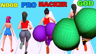 NOOB vs PRO vs HACKER vs GOD in Twerk Race 3D! screenshot 3