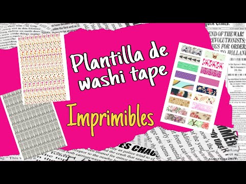 Washi tape. Plantillas imprimibles. (Material en la descripción del video)