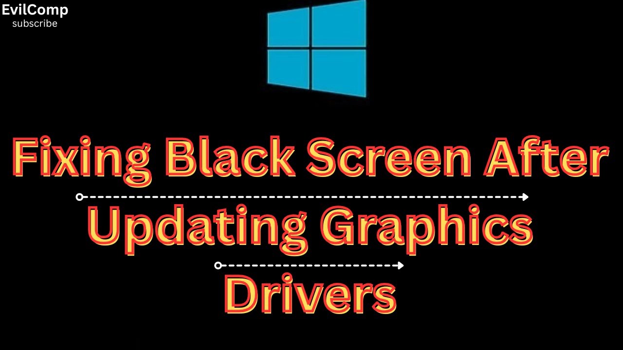 Fixing Black Screen After Updating Graphics Drivers - YouTube