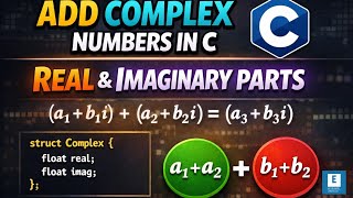 LEC 84:WAP TO ADD THE REAL AND IMAGINARY PART OF TWO COMPLEX NUMBERS IN C #STRUCTURE 