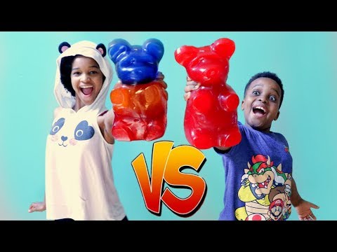 GIANT GUMMY BEARS vs Bad Baby Shiloh and Shasha - Gummy Food vs Real Food - Onyx Kids