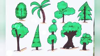 Draw a tree|Easy drawings Part 2 #treedrawing  #simpletree #treesketch