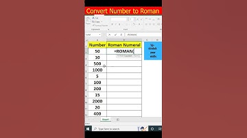 Convert Number to Roman in Excel || How to Convert a Number to Roman numeral In MS Excel