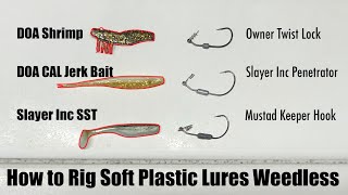 How to Rig Soft Plastic Baits/Lures WEEDLESS for Saltwater Fishing