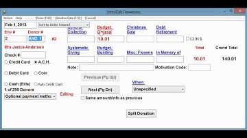Moving donations to a new date in Donarius