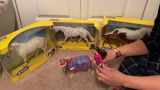 Breyer Model Horse Haul  Unboxing Snowman, Fantasia del C, Ricky, and Holiday Horse!
