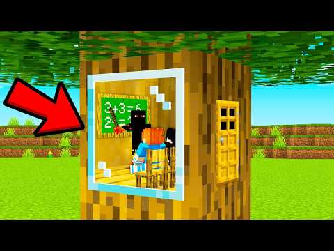 I CREATED A SECRET MINI TREEHOUSE SCHOOL IN MINECRAFT 1