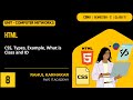HTML - CSS, Types, Example, What is Class and ID | Part 8 | Class 11 Semester 2 | COMA