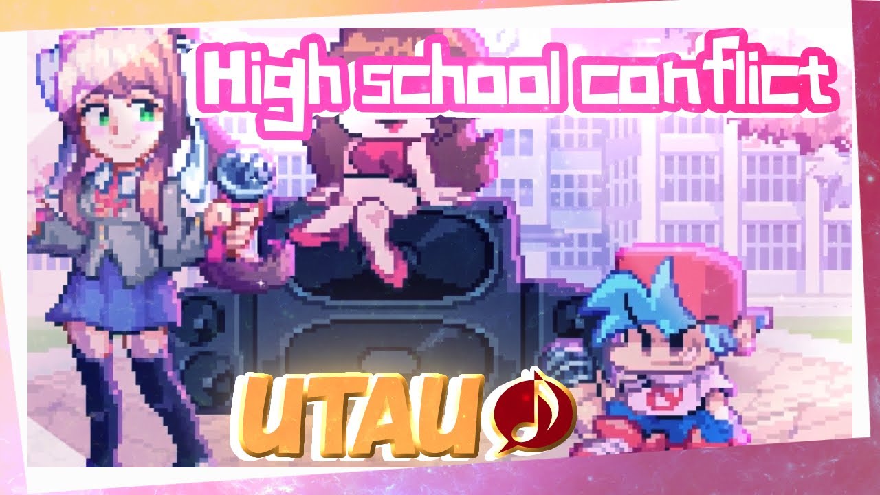 Friday Night Funkin'// Doki Doki Takeover Plus!- High school conflict v2 [UTAU COVER]// ​+UST