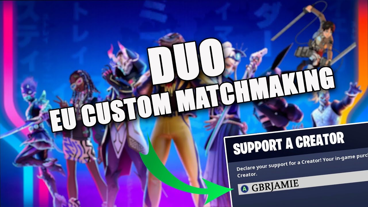 LIVE FORTNITE EU CUSTOM MATCHMAKING SOLO DUO TRIO SQUADS - YouTube