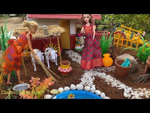Barbie All Day Routine in Indian Village - Episode 2 | Barbie Morning Routine | Classic Mini Food