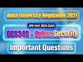 CCS340 Cyber Security Important Questions | Anna University 2021 Regulation | Important Questions