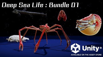 UNITY ASSET : DEEP SEA LIFE : BUNDLE 01  /  UNITYアセット 深海生物シリーズ セット01