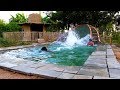 Build Underground Swimming Pool And Water Slide (full video)
