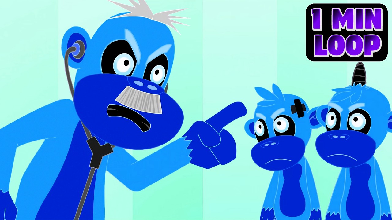 🎶[2 MIN LOOP] Five Little Monkeys Remix🐒 Fun Sound Variations & Versions Nursery Rhymes For Childern