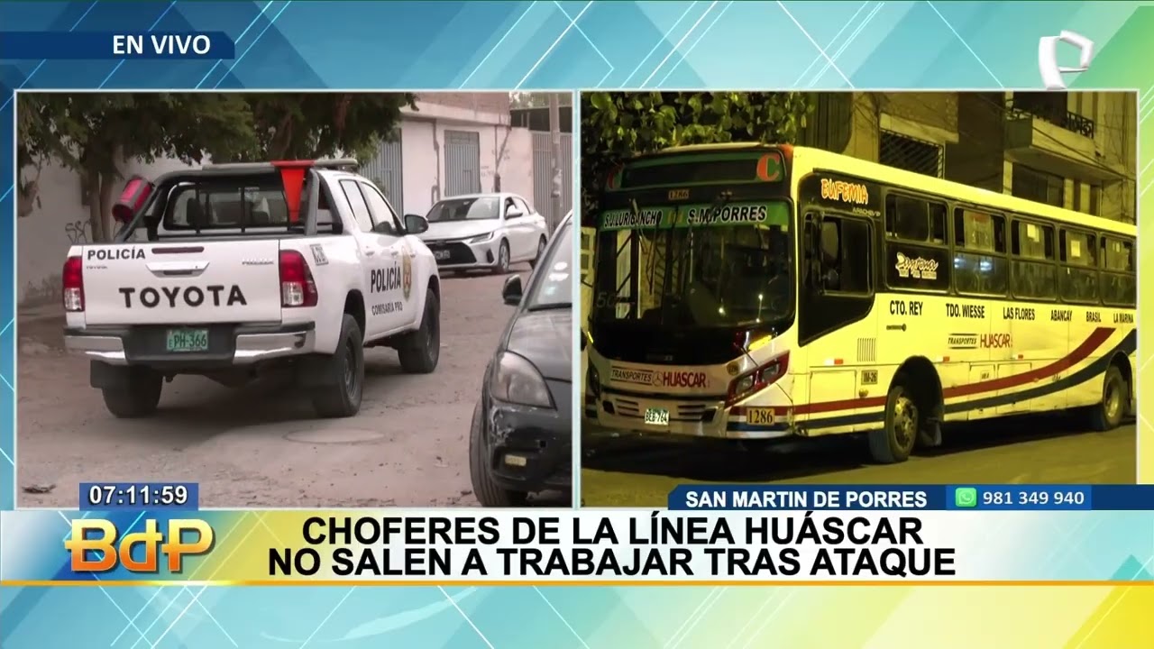 De terror: Continúan los atentados contra los buses de la empresa Huáscar en SMP