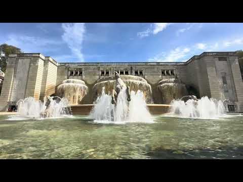 Calming Water Fountain | Soothing Sound | No Loop | Fonte Luminosa, Lisbon 4K HDR
