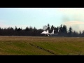 MiG 29 Fulcrum Takeoff with afterburner and near vertical climb