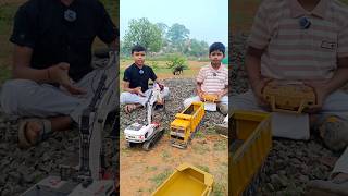 Loading Stone in Tata Dump truck From Rc Excavator 🚜#shorts #jcb #rctruck
