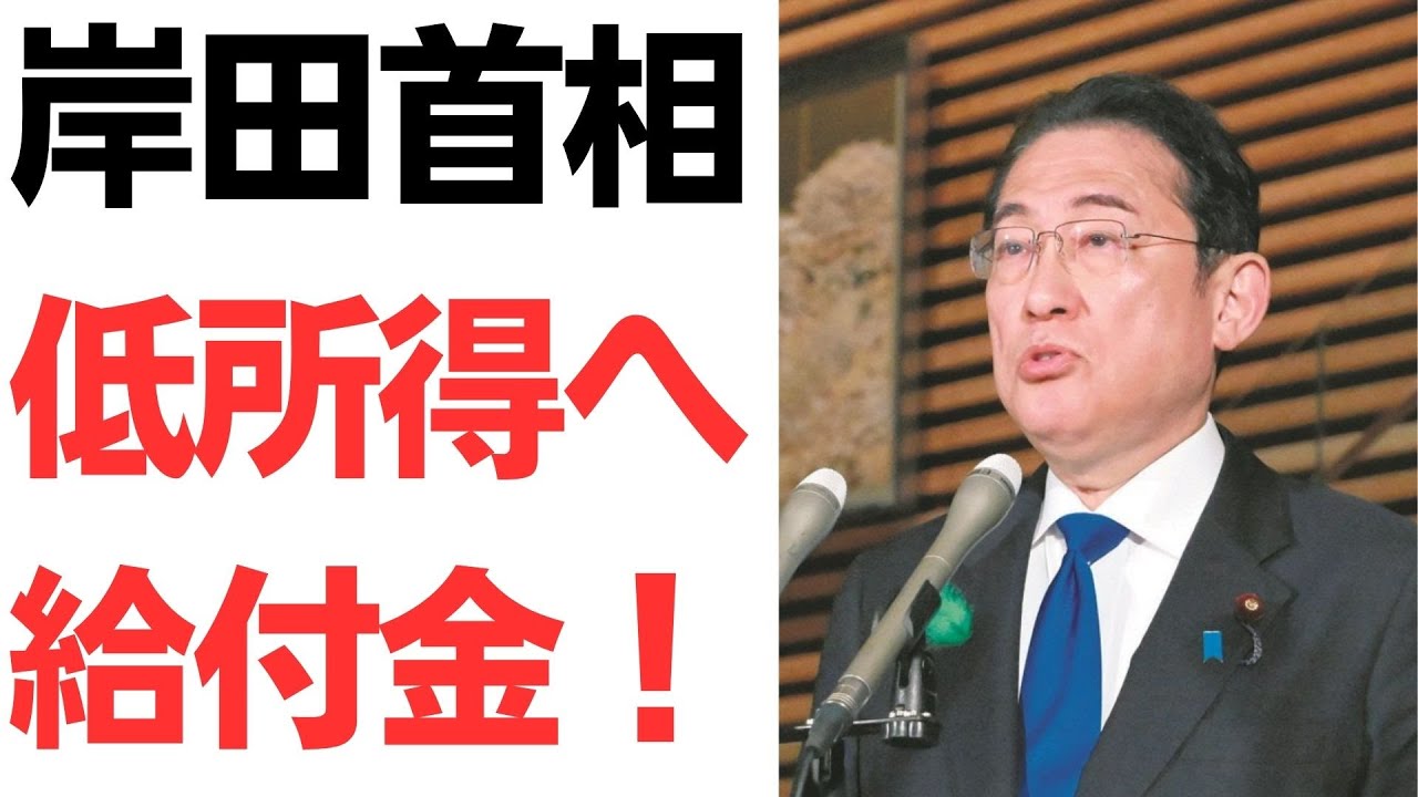 低所得世帯・年金生活者への給付金と電気・ガス補助を扱う動画のサムネイル