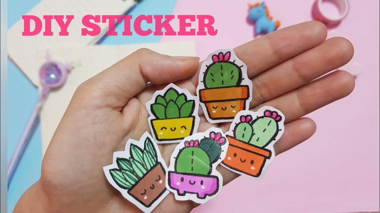 Cách làm STICKER XƯƠNG RỒNG đáng yêu|How to make cute sticker| Diy ...