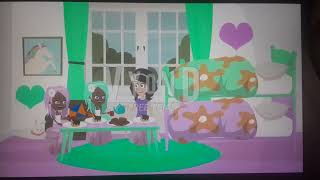 Me having a tea party with Molly and Milly. 💜