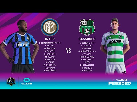 INTER vs SASSUOLO on PES 2020 with INTER | QLASH (feat. KIRITO_YUUKI_00 and INSA) 🎮⚫🔵🙌🏻