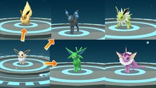 How to get all gen 1 & 2 Shiny Eevee Evolution! Eeveelution in Pokemon Go