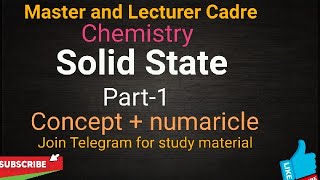 Solid State | Concept+ numaricle||Chemistry|| Master Cadre 2022