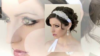 Exquisite Beaded Ribbon Bridal Headband - Taryn