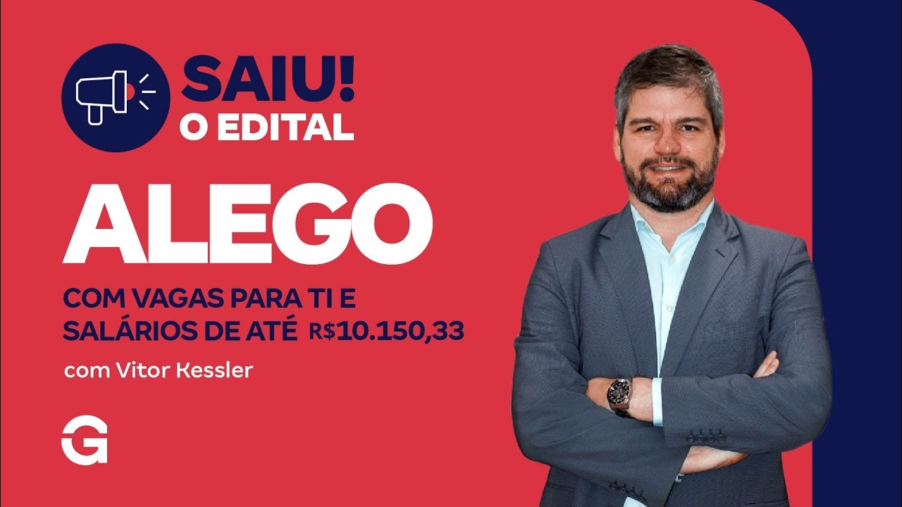 Concurso ALEGO | Saiu o Edital com Vagas para TI e Salários de até R$10.150,33