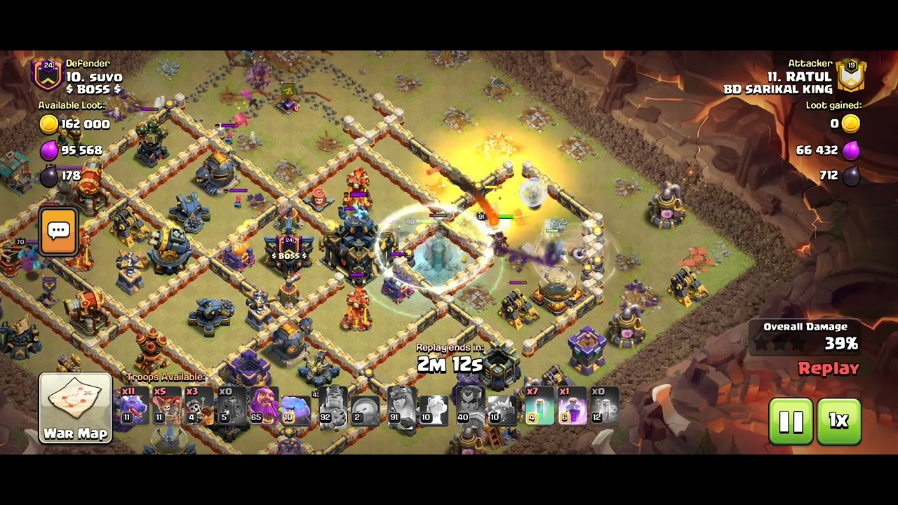 TH 17 NEW vs TH 16. CWL war attack. Rc Attack  